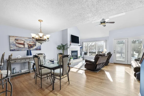 a living room with furniture and a couch