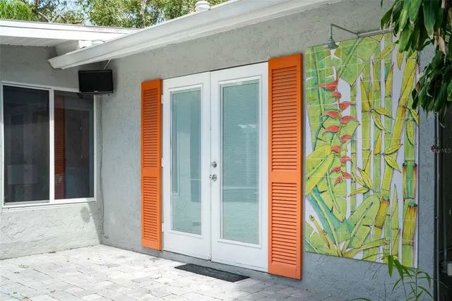 a view of a balcony with lake view