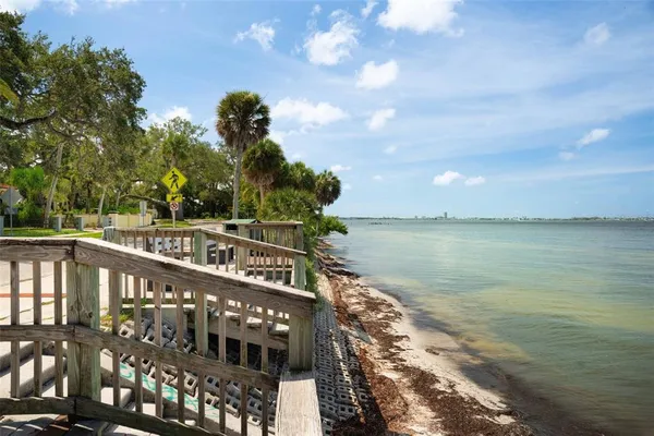 a view of an ocean beach
