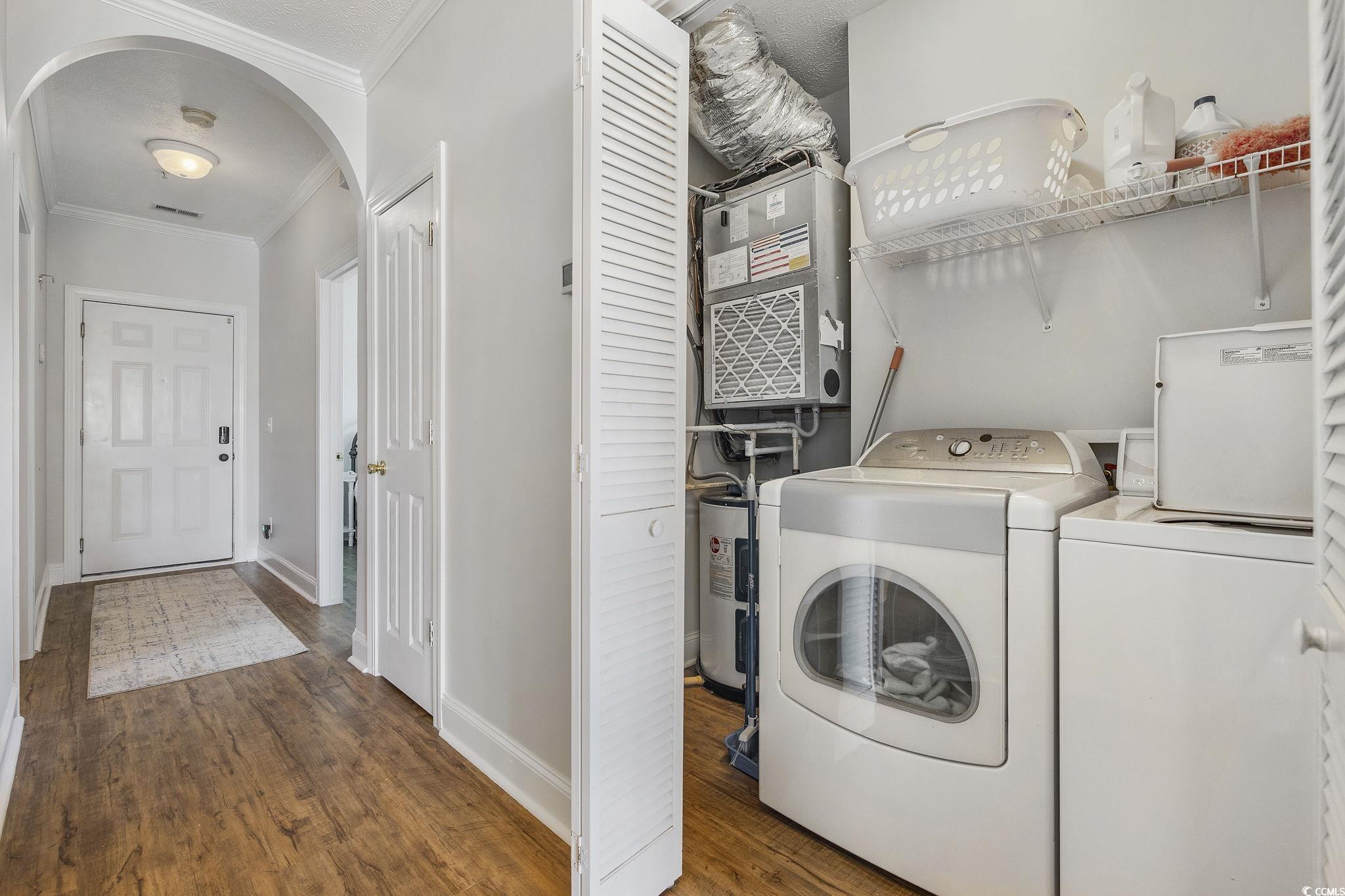 131 Waypoint Ridge Avenue, Unit Q28 Little River, SC 29566 - Photo 18 of 36 Laundry area featuring dark hardwood / wood-style