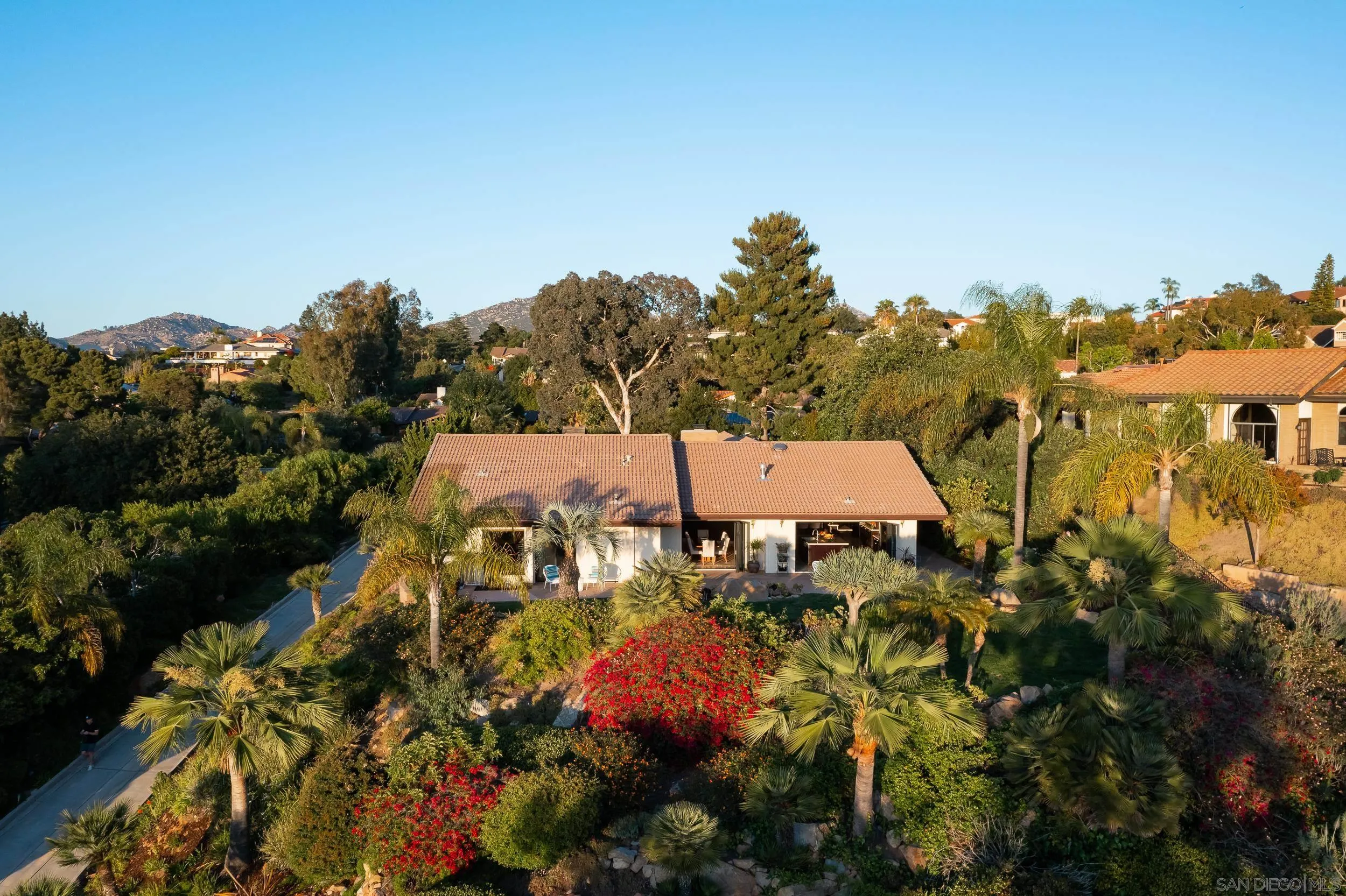 15951 Lime Grove Road Poway, CA 92064 - Photo 47 of 52 an aerial view of a house with a garden
