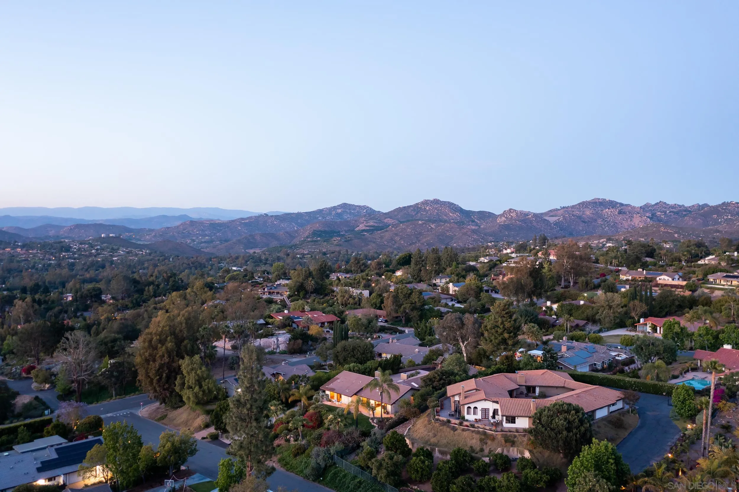 15951 Lime Grove Road Poway, CA 92064 - Photo 50 of 52 an aerial view of a city and mountain view