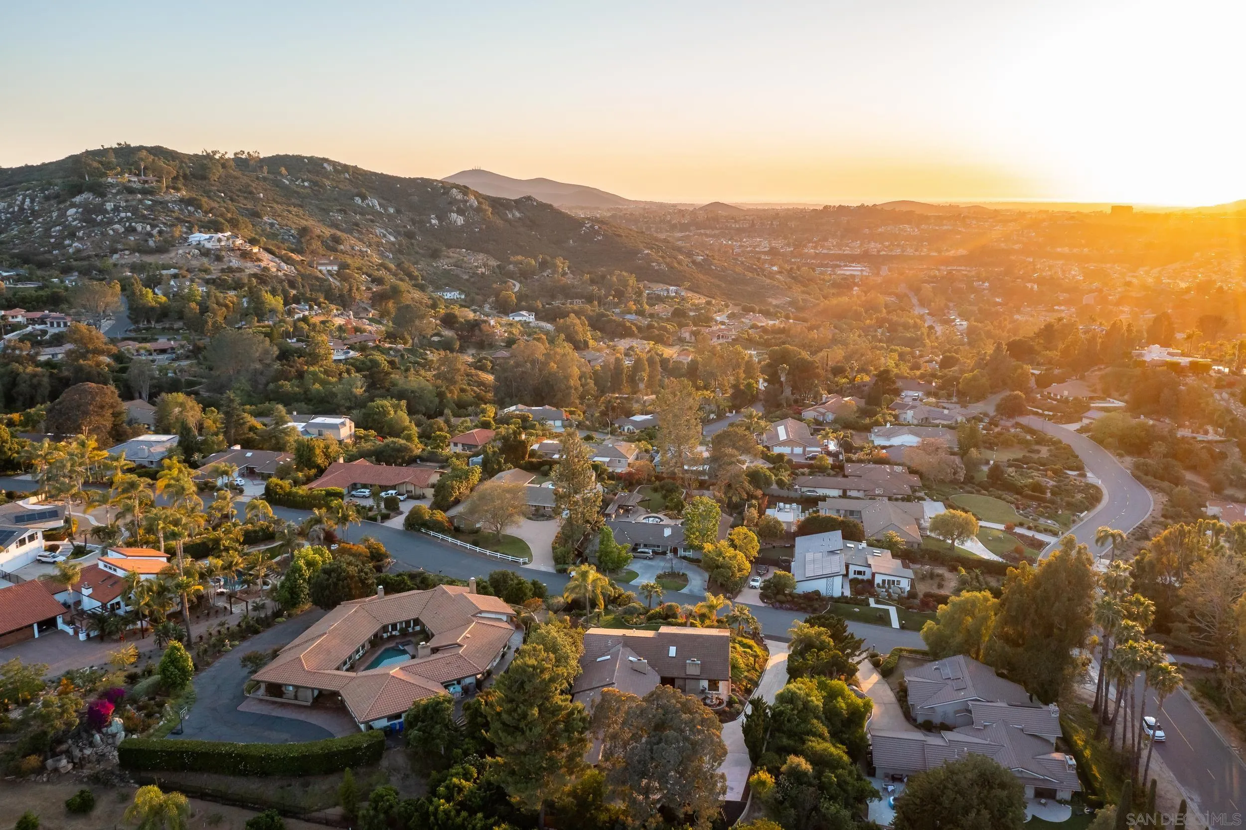 15951 Lime Grove Road Poway, CA 92064 - Photo 51 of 52 an aerial view of residential house with parking space