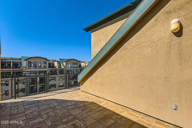 a view of a bathroom with a glass door