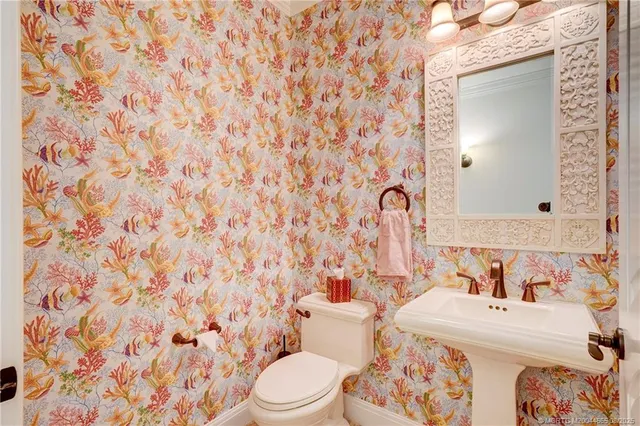 a view of a swimming pool with a yard