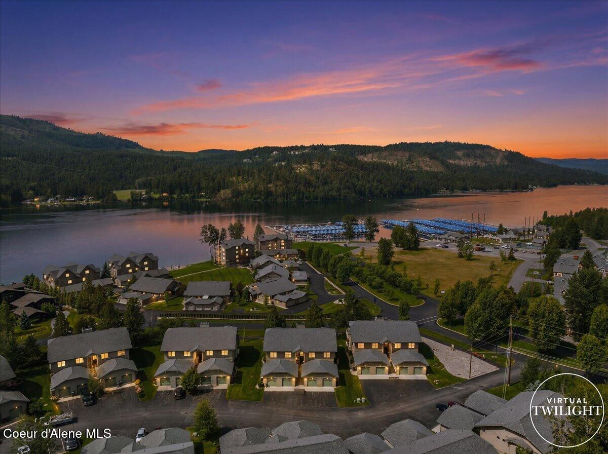 01-Twilight Aerial Front of Home