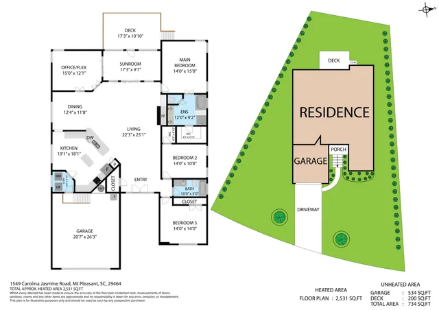 $1,116,000 | 1549 Carolina Jasmine Road, Mount Pleasant, SC 29464