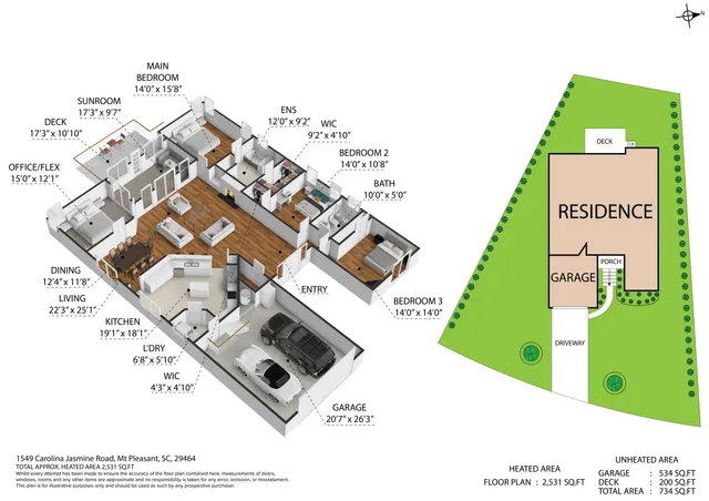 $1,116,000 | 1549 Carolina Jasmine Road, Mount Pleasant, SC 29464