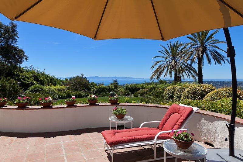 1021 Las Alturas Road Santa Barbara, CA 93103 - Photo 19 of 20 a view of a terrace with couches and potted plants