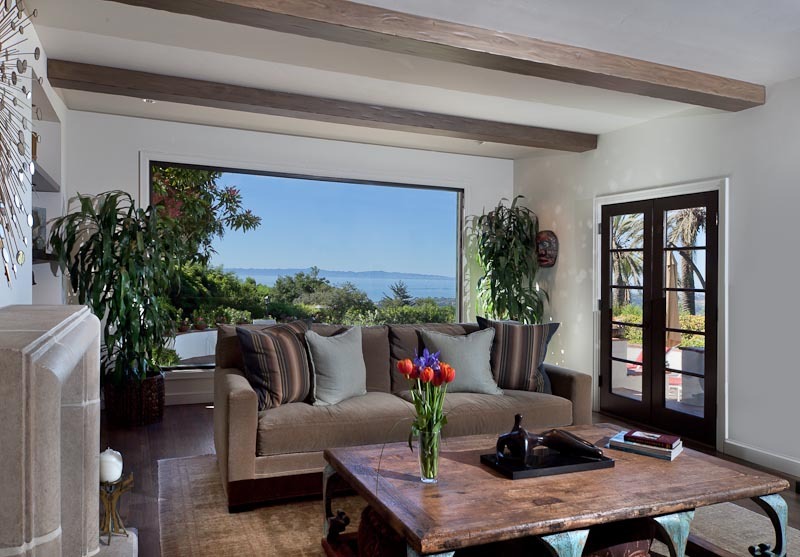 1021 Las Alturas Road Santa Barbara, CA 93103 - Photo 3 of 20 a living room with furniture and a potted plant
