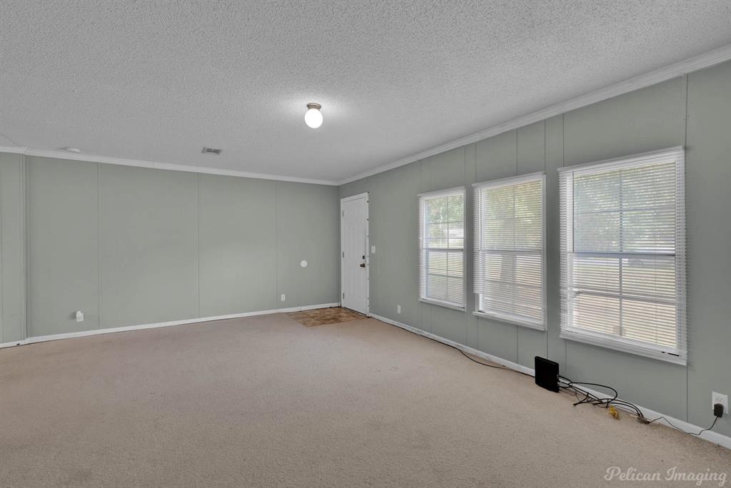 62 Princeton Lane Princeton, LA 71067 - Photo 13 of 33 Carpeted spare room with crown molding and a textured ceiling