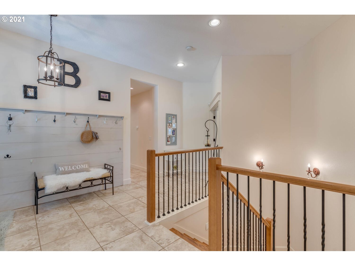 14683 Southeast Aldridge Road Happy Valley, OR 97086 - Photo 4 of 31 a view of a hallway with stairs