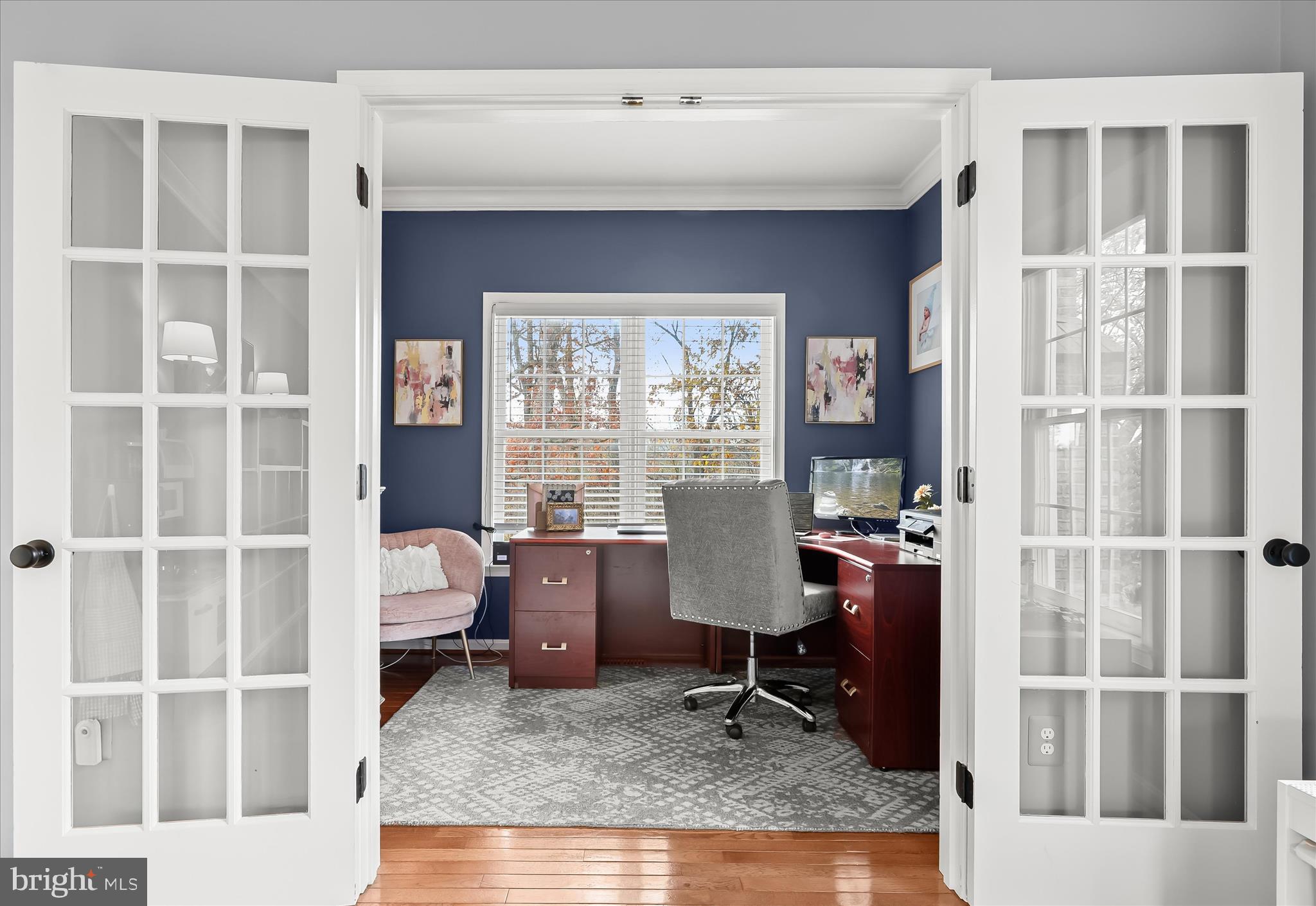 22 Farm Ridge Court Baldwin, MD 21013 - Photo 26 of 57 a view of a workspace with furniture and a window