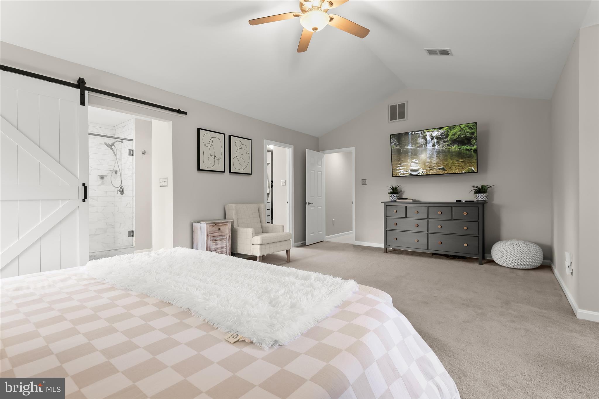 22 Farm Ridge Court Baldwin, MD 21013 - Photo 32 of 57 a bedroom with a bed and ceiling fan