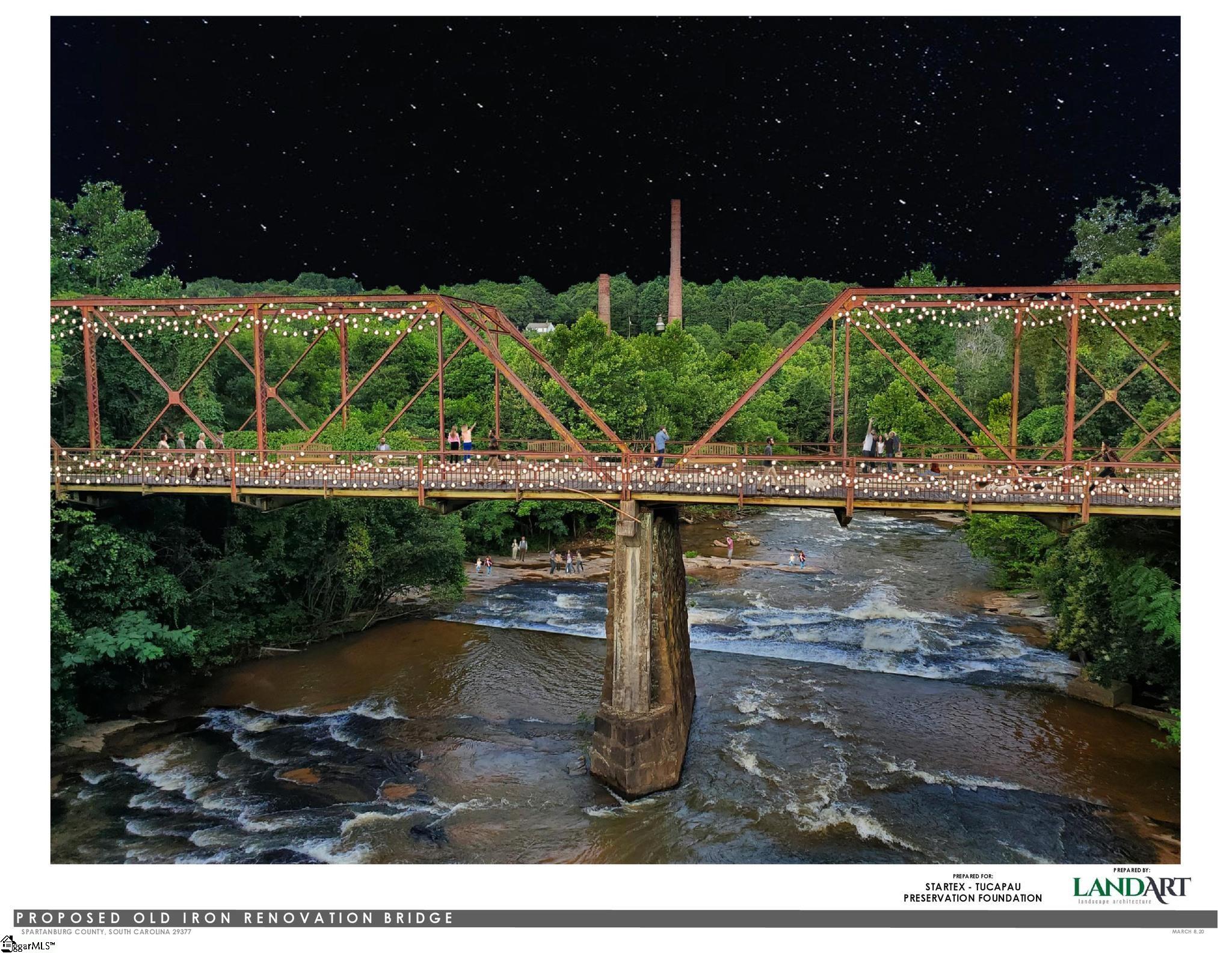 4 Maple Street Startex, SC 29377 - Photo 24 of 35 Developer has plans to restore the bridge into a venue space beyond a pedestrian crossing of the river to the former mill site.