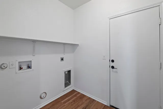 a view of room with hardwood floor