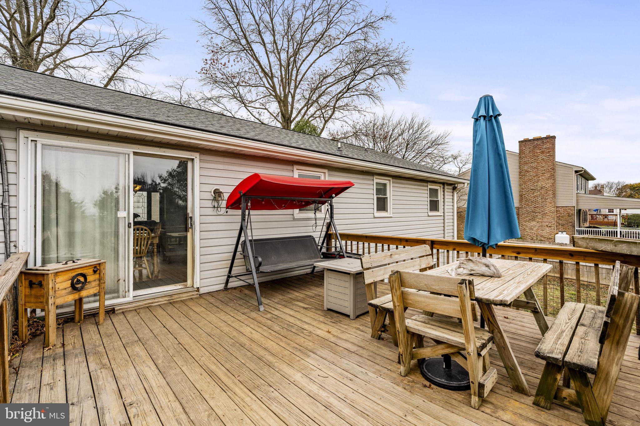 119 Harristown Road Paradise, PA 17562 - Photo 6 of 25 a view of a patio with table and chairs with wooden floor and fence