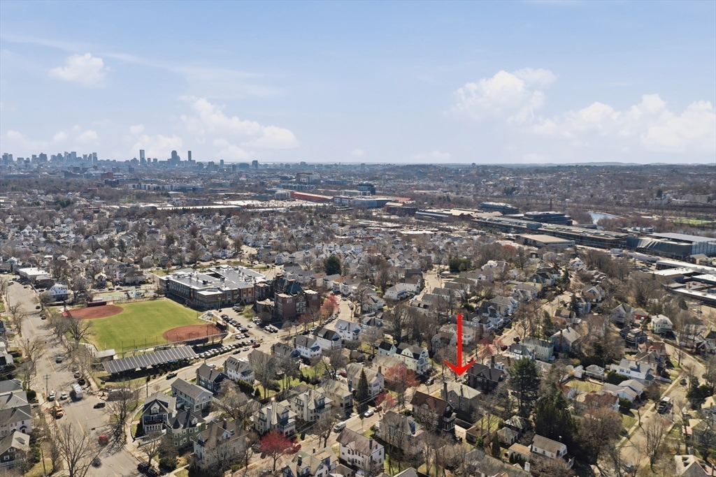 25 Spruce Street, Unit 25 Watertown, MA 02472 - Photo 37 of 39 an aerial view of a city with lots of residential buildings