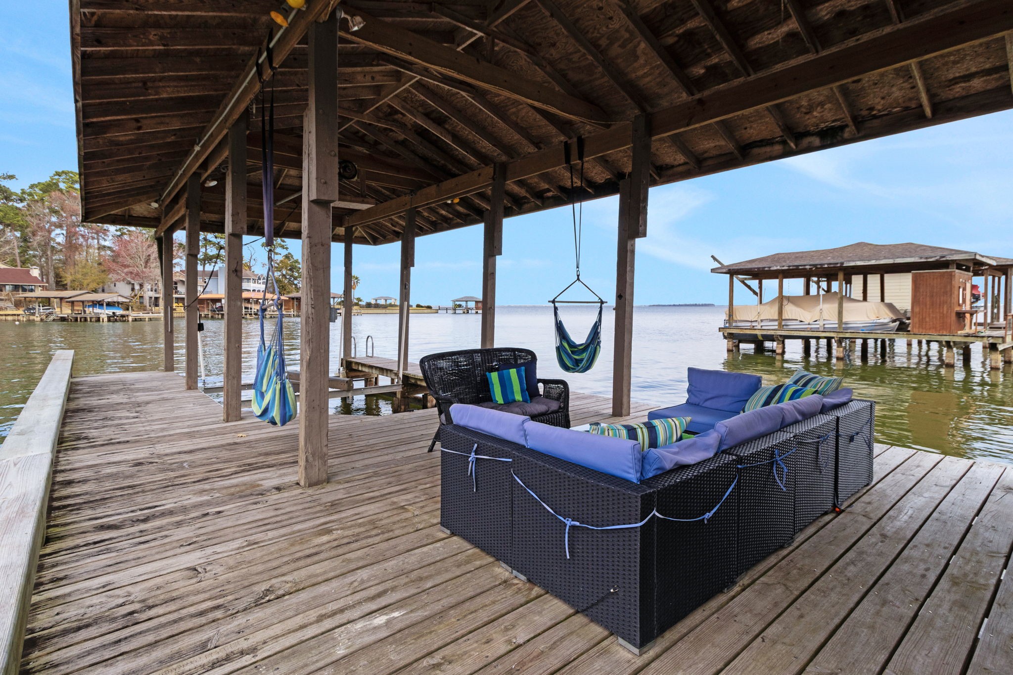 81 Harbour Point Circle Coldspring, TX 77331 - Photo 30 of 44 Enjoy this spacious, covered seating area