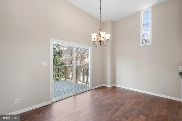 a view of livingroom with chandelier