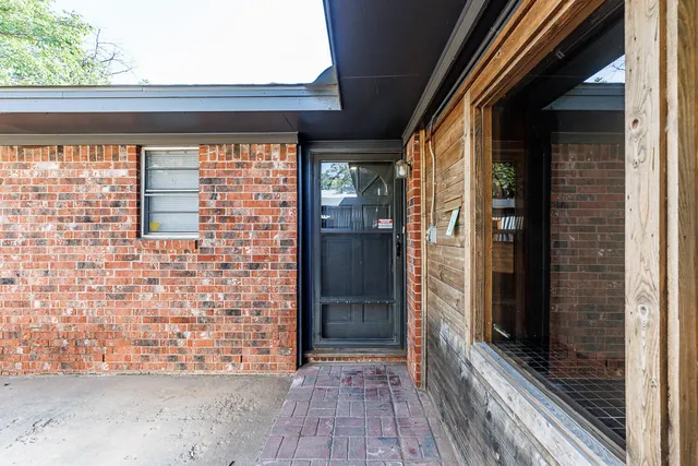 a view of front door of house