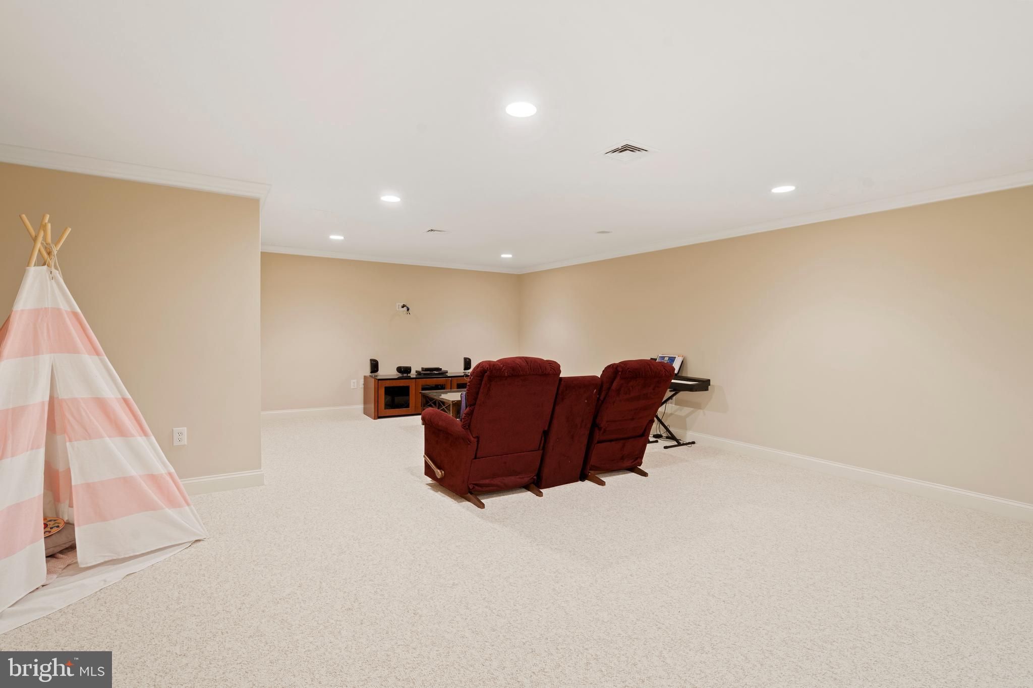 211 Atlee Road Wayne, PA 19087 - Photo 54 of 90 Lower Level space - imagine movie sceenings here