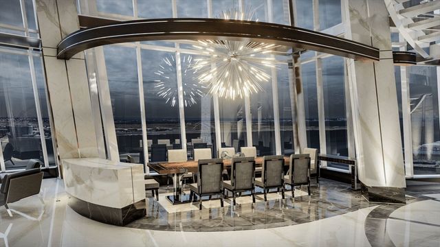 a living room filled with furniture