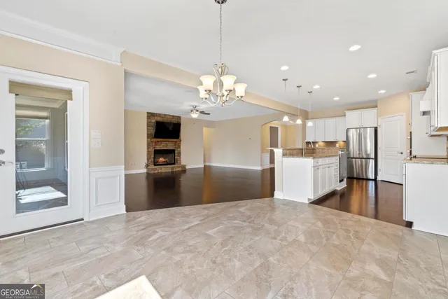a view of a patio with couches chairs and table