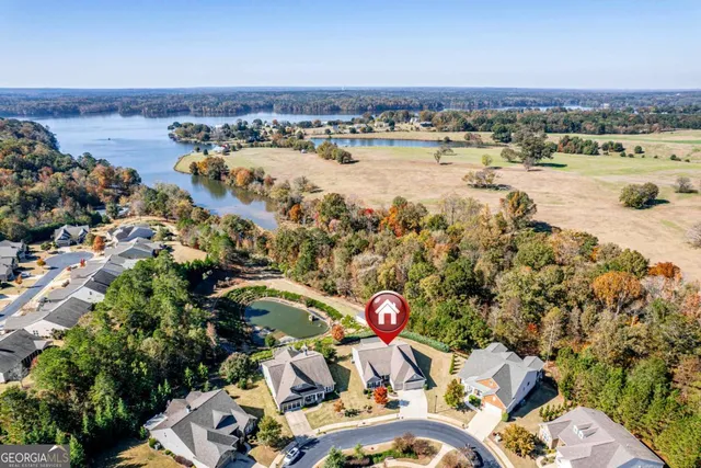 an aerial view of a ocean view