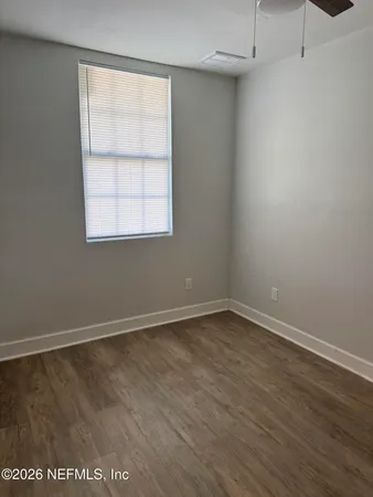an empty room with a window