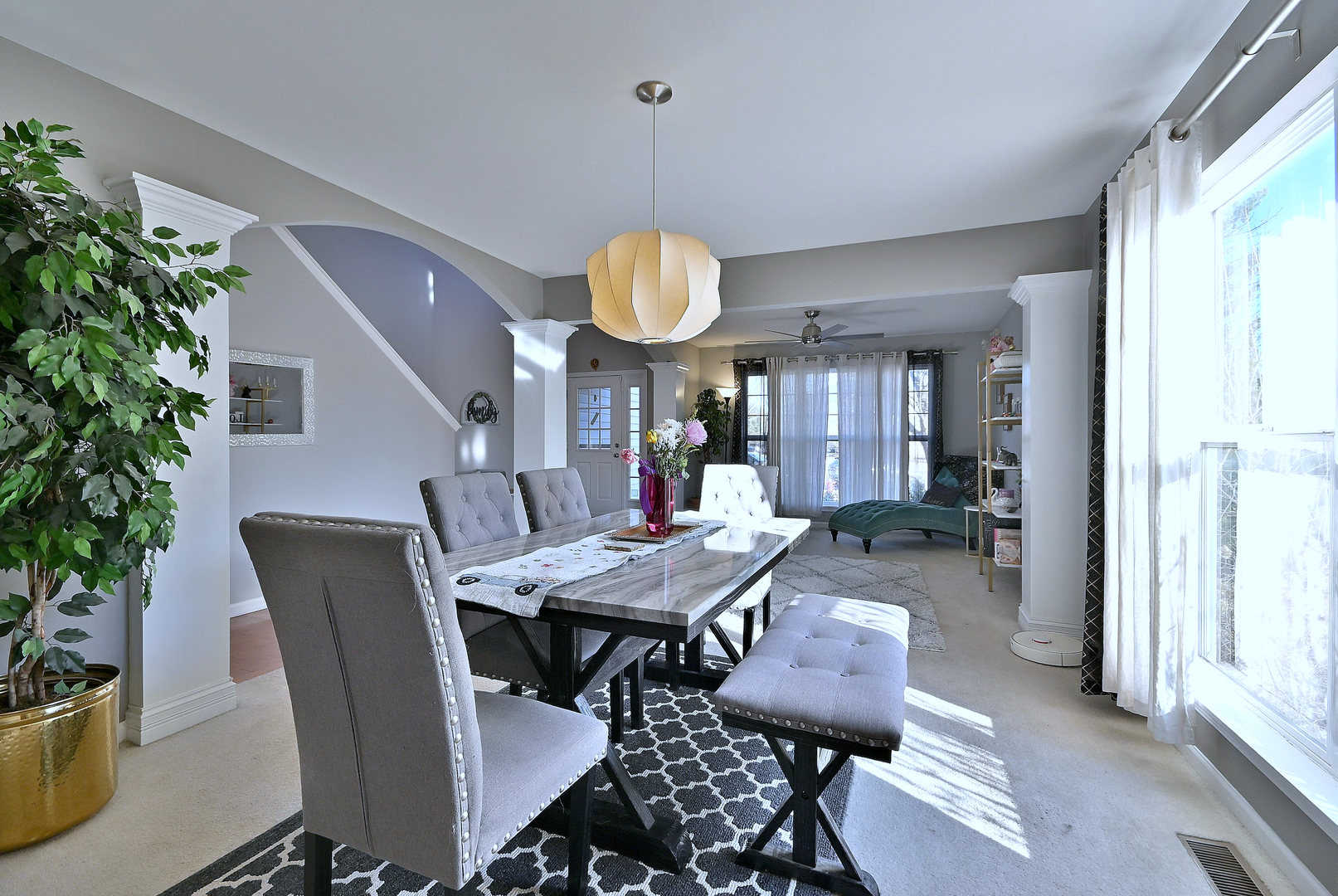 579 Homestead Court Aurora, IL 60506 - Photo 11 of 45 a view of a dining room with furniture and window