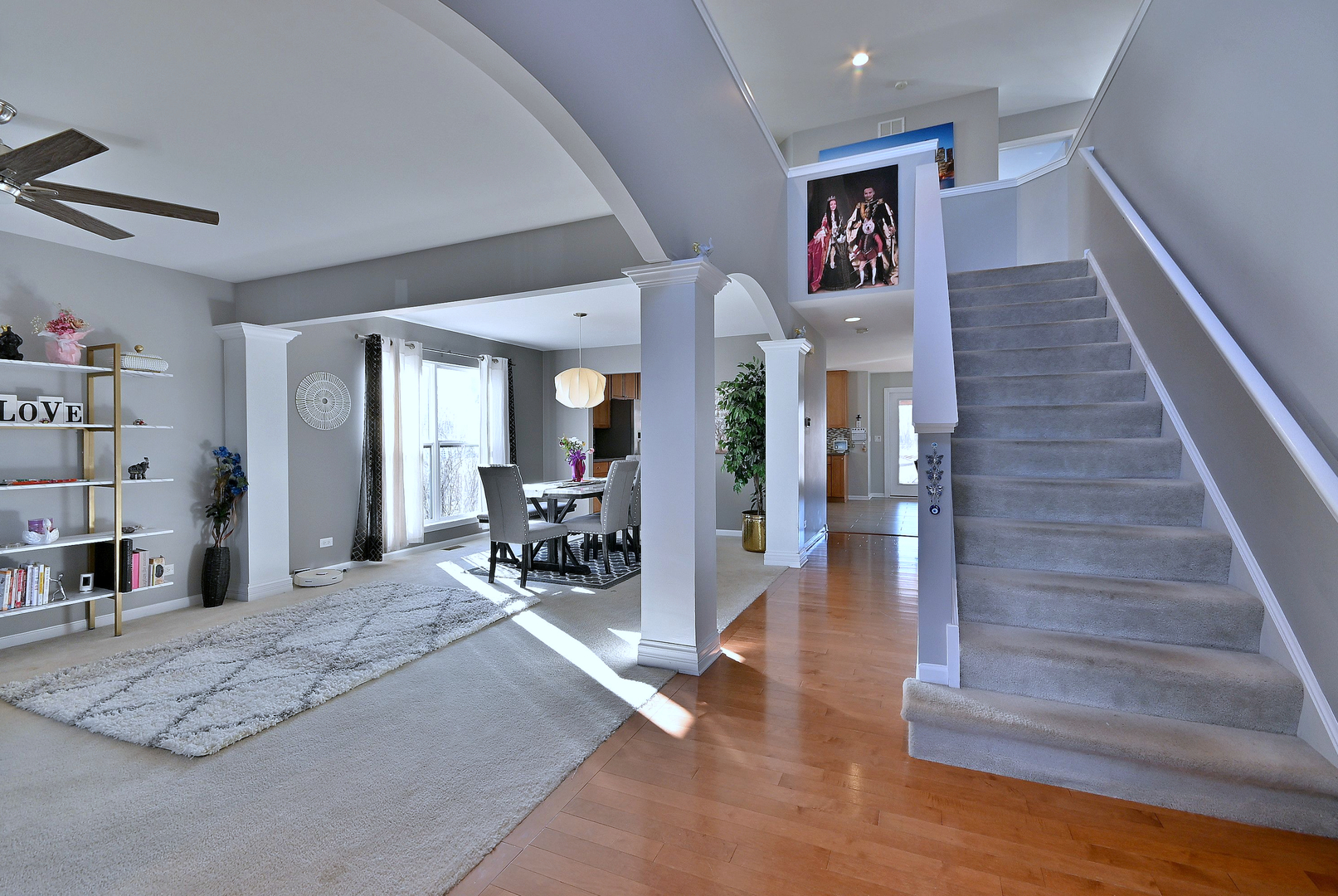 579 Homestead Court Aurora, IL 60506 - Photo 4 of 45 a view of a livingroom with furniture and staircase