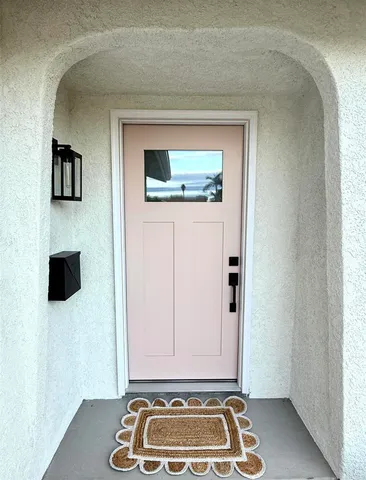 a view of front door of house