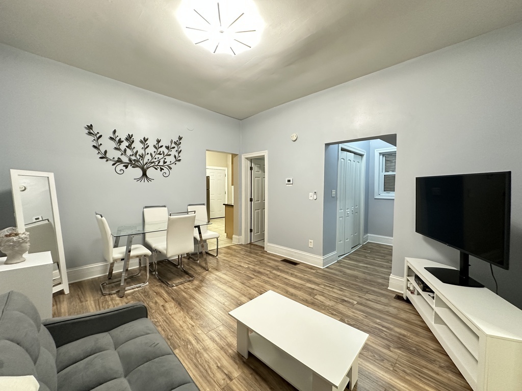 720 North Elizabeth Street, Unit 1 Chicago, IL 60642 - Photo 10 of 20 a living room with furniture and a flat screen tv