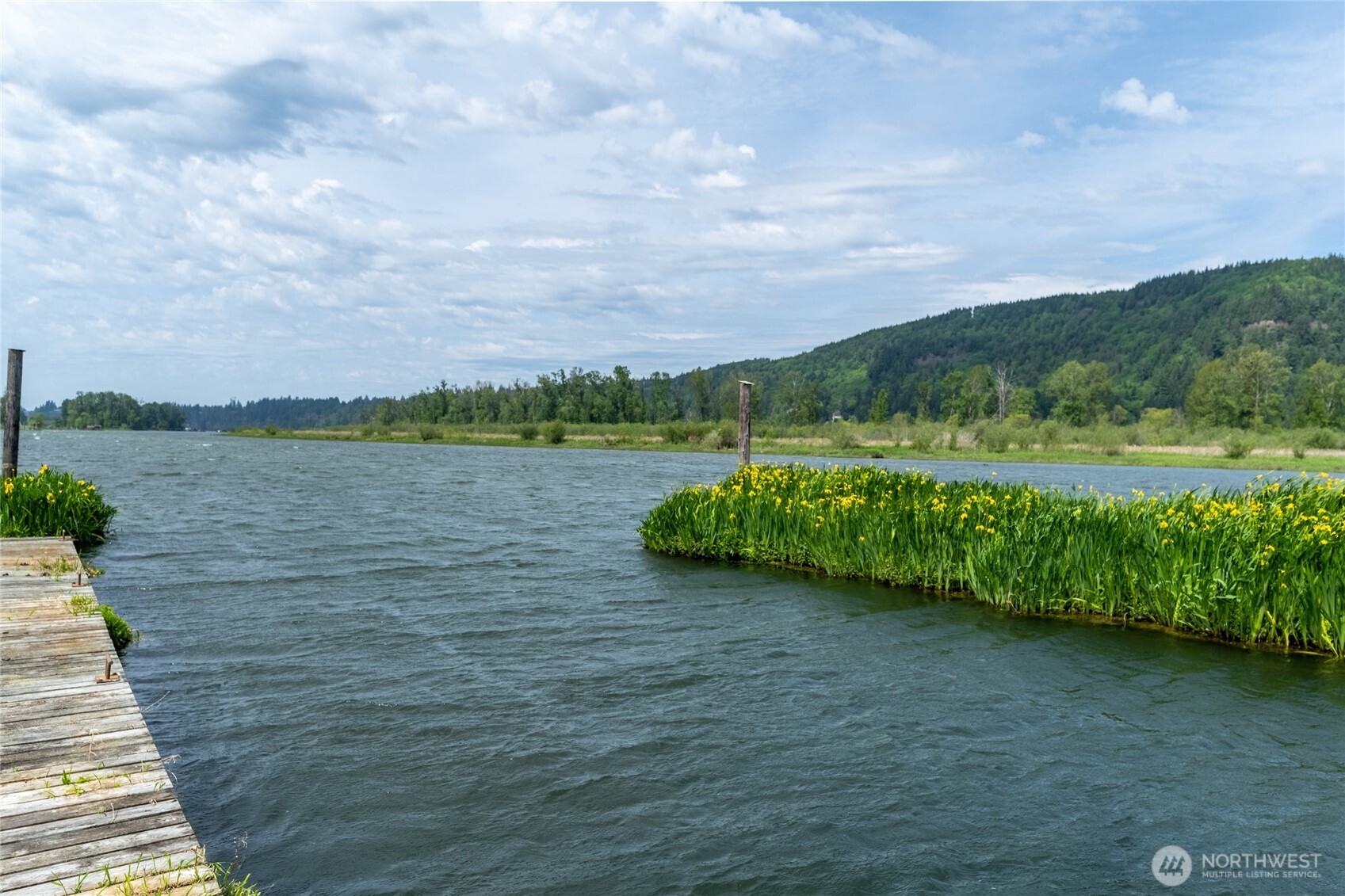 369 East Birnie Slough Road Cathlamet, WA 98612 - Photo 26 of 31 a view of a lake with a big yard