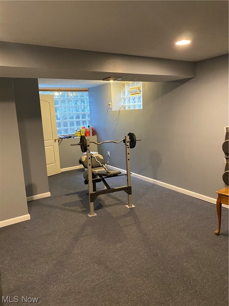 19801 Upper Terrace Road Euclid, OH 44117 - Photo 20 of 22 Exercise area featuring dark carpet