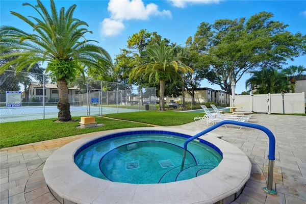 a view of outdoor space yard and swimming pool