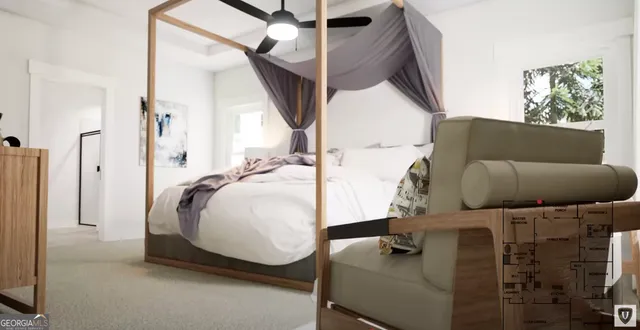 a bathroom with a tub and shower