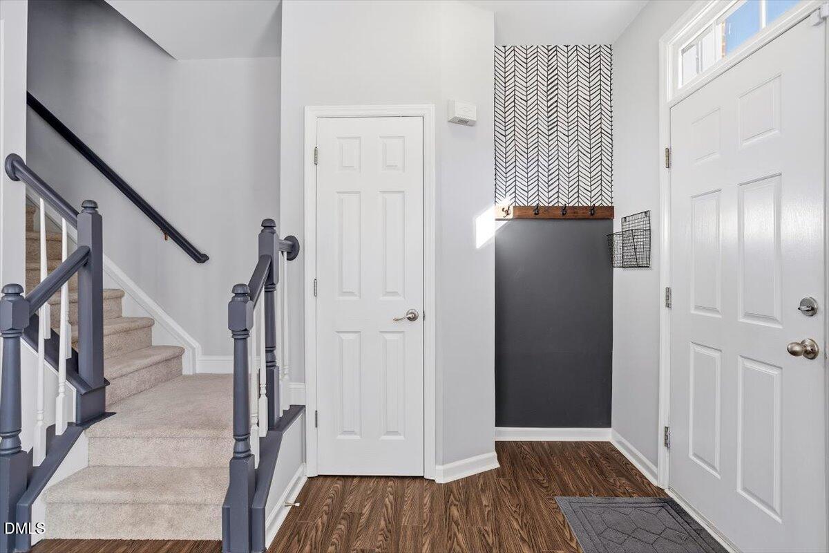 5531 Crabtree Park Court Raleigh, NC 27612 - Photo 17 of 41 a view of an entryway with wooden floor