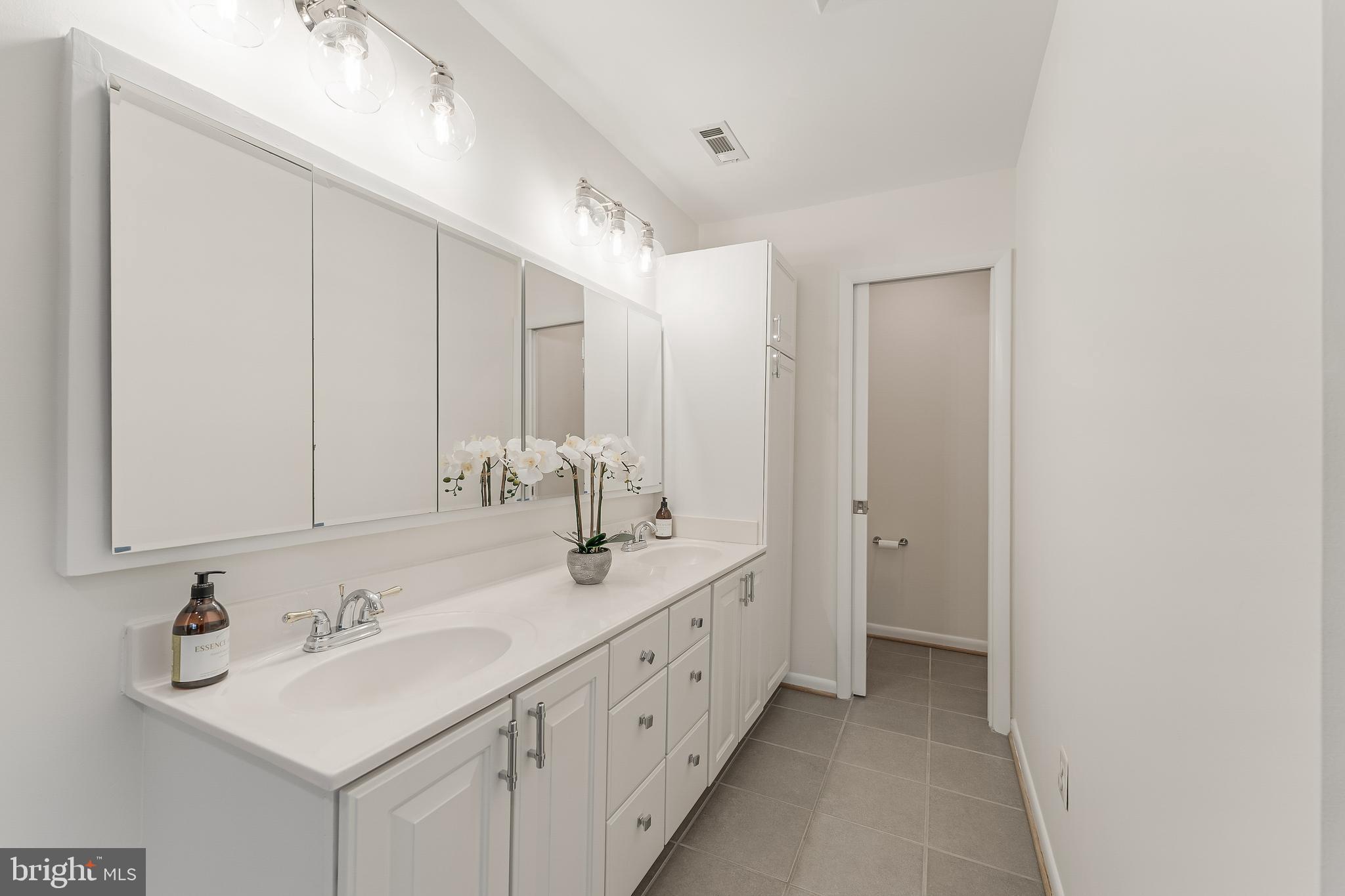 2261 Cedar Cove Court Reston, VA 20191 - Photo 55 of 102 a bathroom with 2 sink and a mirror