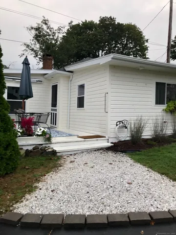 a view of a lake with a city