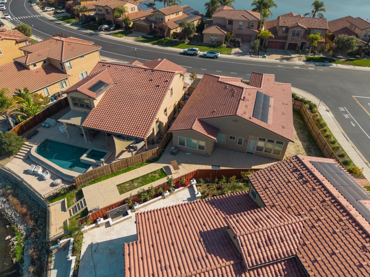 4129 Castellina Way Manteca, CA 95337 - Photo 46 of 58 an aerial view of a house with a ocean view