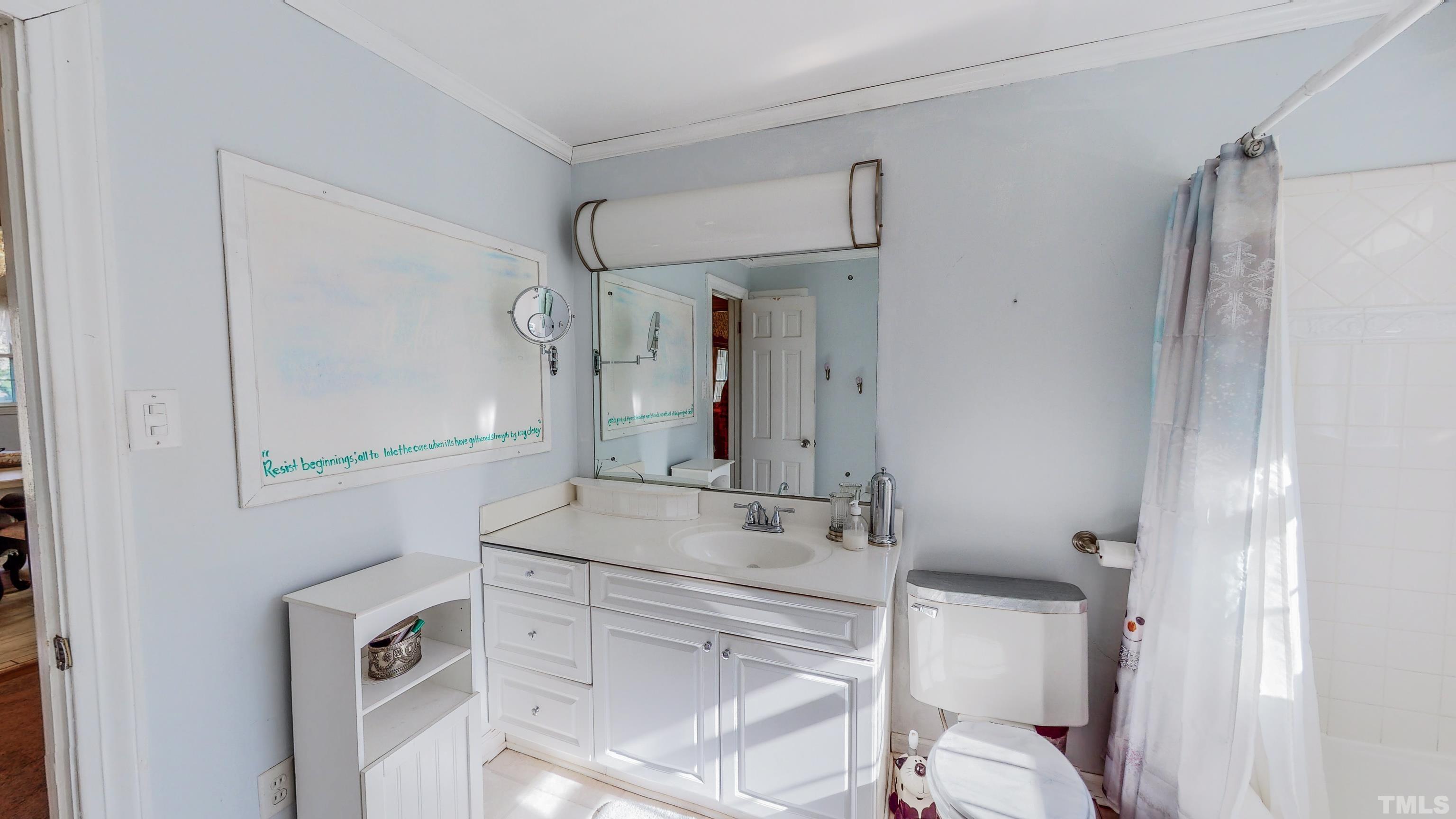 155 Hesters Store Road Roxboro, NC 27574 - Photo 18 of 77 a bathroom with a sink vanity granite and toilet