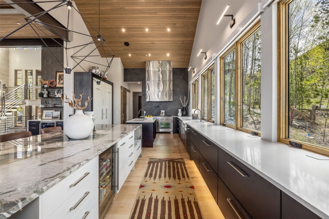194 Angler Mountain Ranch Road Silverthorne, CO 80498 - Photo 11 of 50 a view of a kitchen with a large window