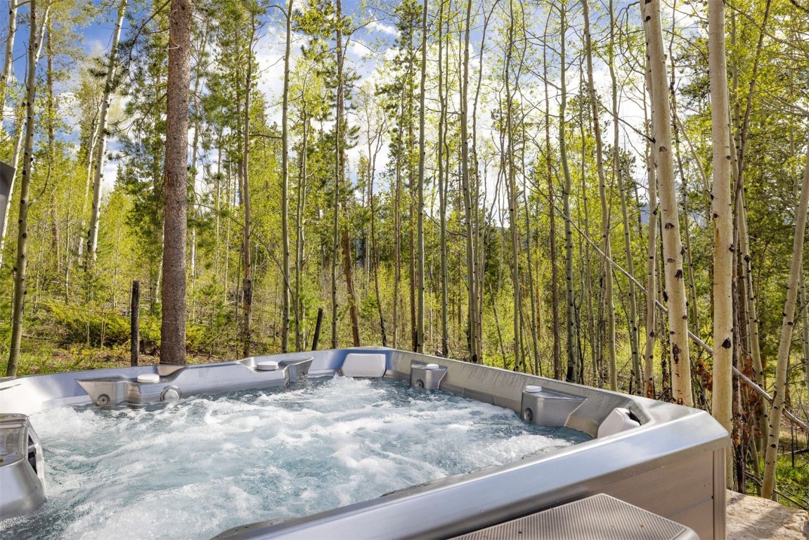 194 Angler Mountain Ranch Road Silverthorne, CO 80498 - Photo 45 of 50 a view of bath tub sitting in middle of tall trees