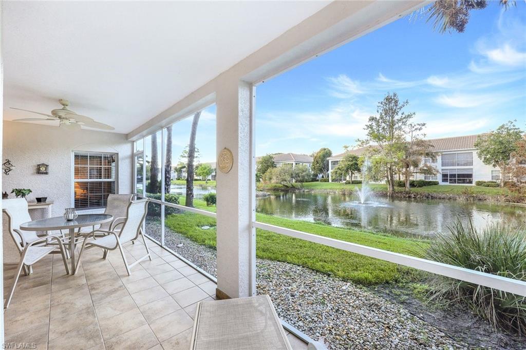 6891 Rain Lily Road, Unit 102 Naples, FL 34109 - Photo 22 of 33 Screened in lanai overlooking pond