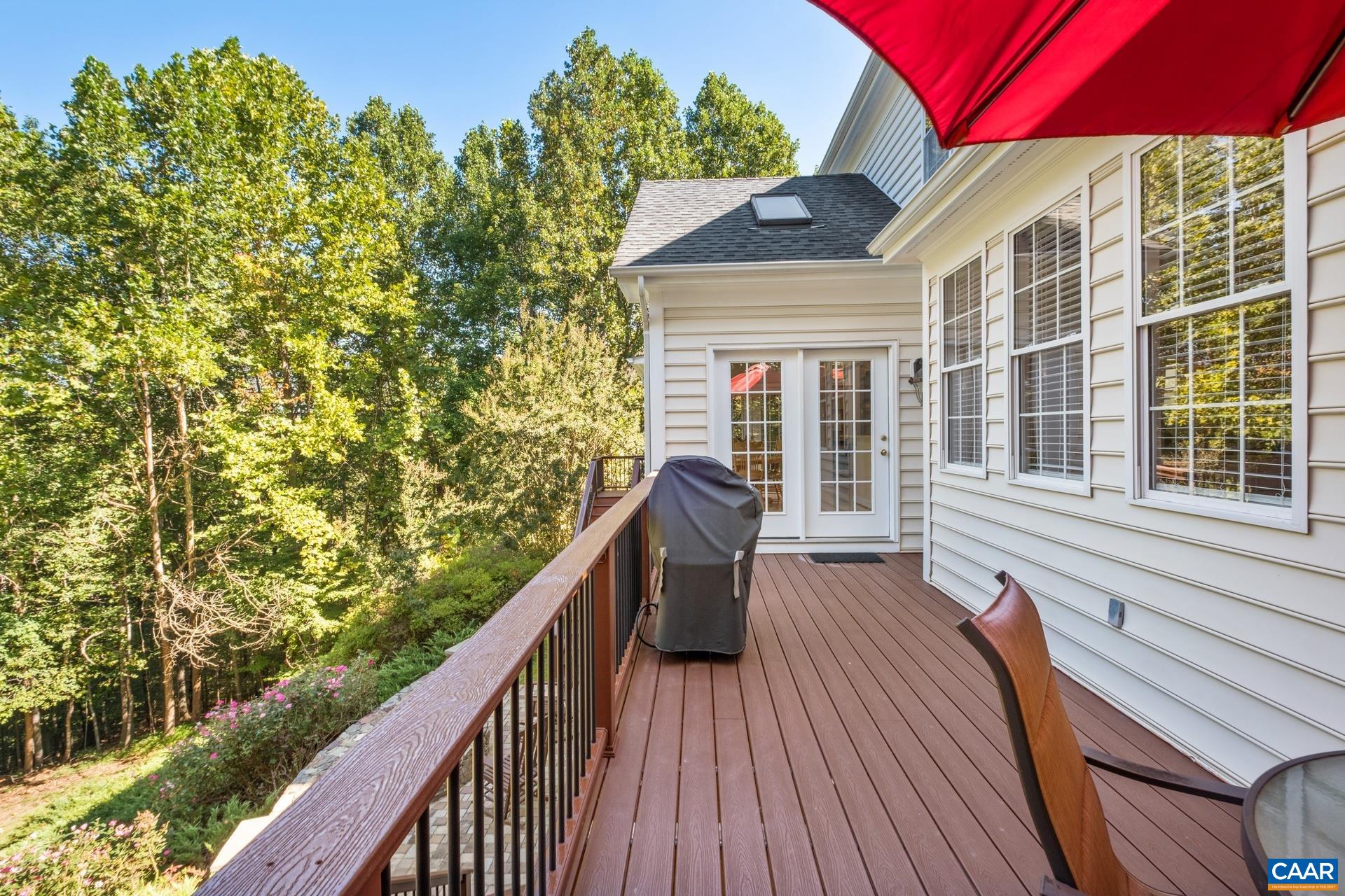 3070 Chimney Ridge Charlottesville, VA 22911 - Photo 42 of 50 Back deck (trek deck) that overlooks private backyard. Grill is hooked directly to gas line (100 lb cylinder propane tank - only for grill use)
