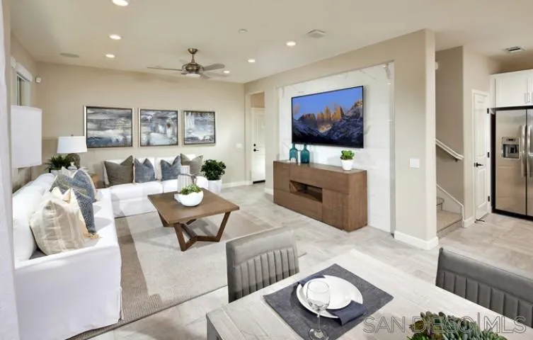 1099 Delpy View Point Vista, CA 92084 - Photo 4 of 15 a living room with furniture and a flat screen tv