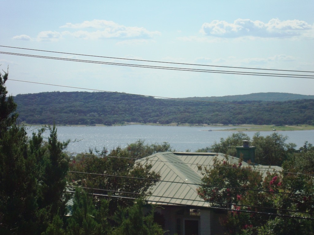 a view of lake and mountain