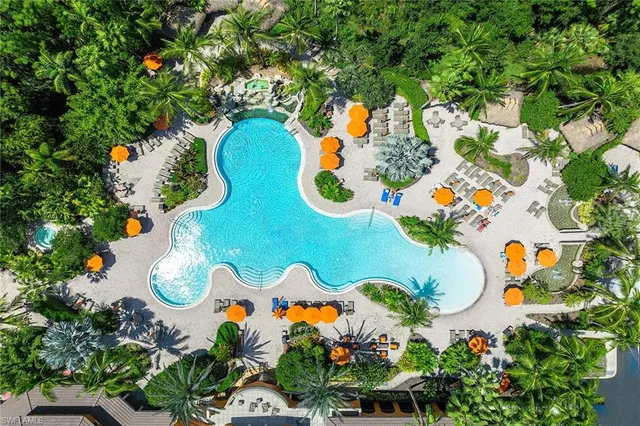 a view of a yard with an umbrella